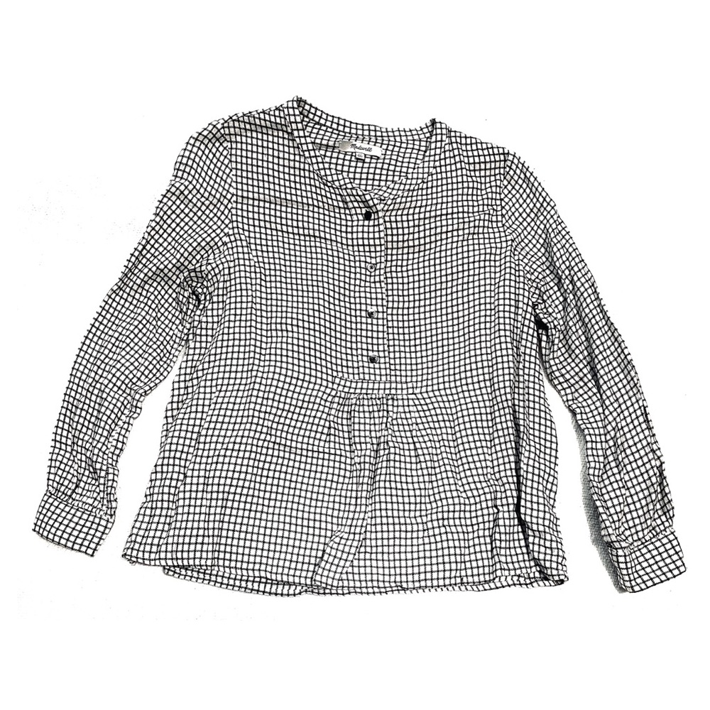 [Madewell] Ruffled Half Button Down
